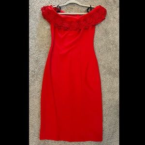 Classy fitted red dress